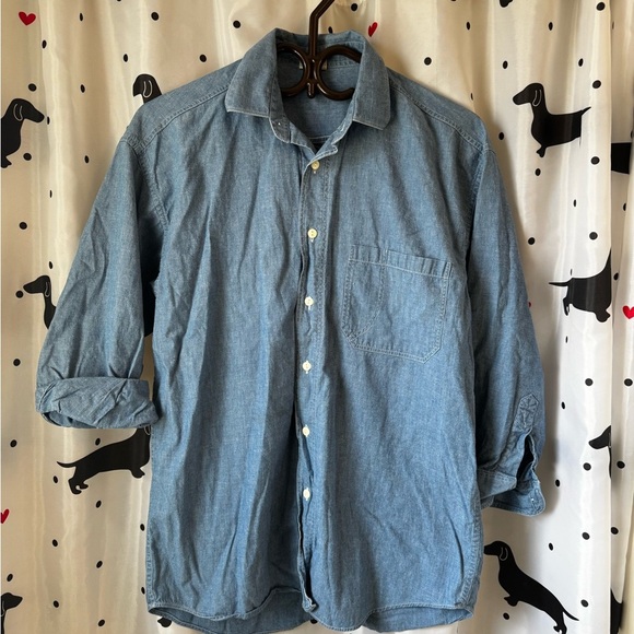 United Colors Of Benetton Blue Button Down Shirt - Picture 1 of 3